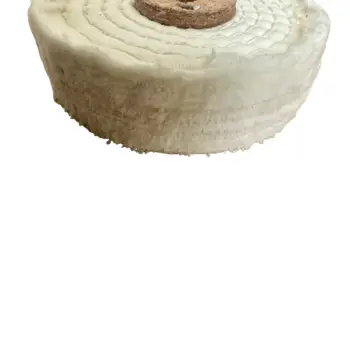 White Stitched Polishing Mop - 4"