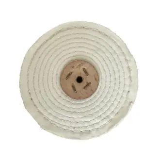 White Close Stitch Polishing Mop - 6"