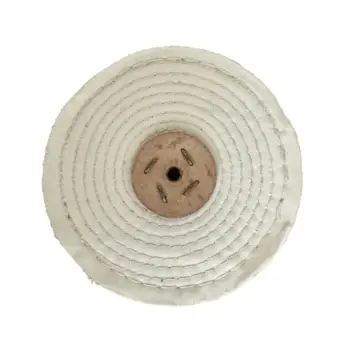 White Close Stitch Polishing Mop - 6"