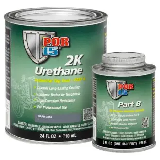 POR15 2K Urethane DARK GREY - Two Component Coating (aka Hardnose) (US Quart, 946ml)