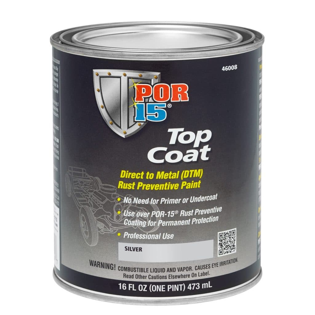 POR15 Top Coat Silver Paint (Stirling Silver) US Pint (473ml)