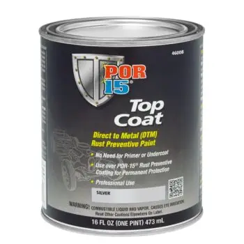 POR15 Top Coat Silver Paint (Stirling Silver) US Pint (473ml)
