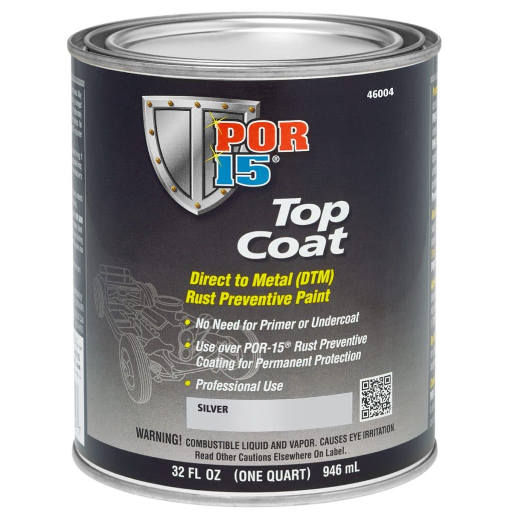 POR15 Top Coat Silver Paint (Stirling Silver) US Quart (946ml)