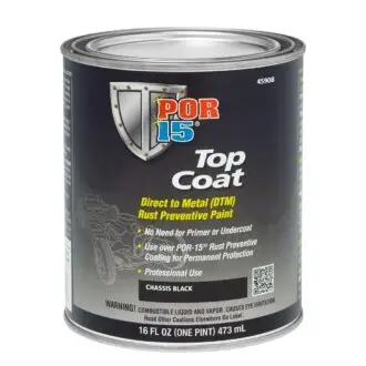 POR15 Top Coat Chassis Coat Black 473ml (US Pint)