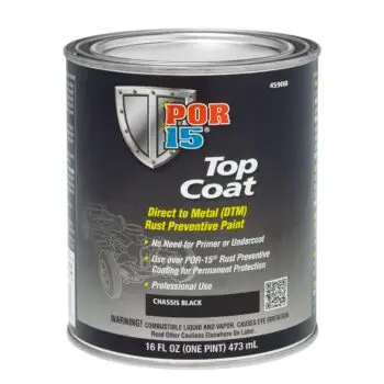POR15 Top Coat Chassis Coat Black 473ml (US Pint)