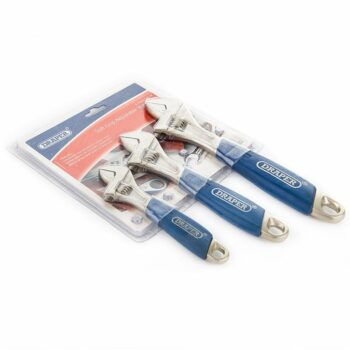 3 Piece Soft Grip Adjustable Spanner Set