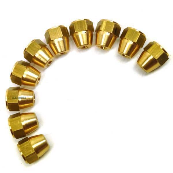 Female 3/8inch Brass Brake Pipe Fittings (10pcs)