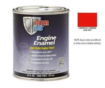 POR15 Chevy / Chevrolet Orange Engine Enamel Paint (473ml)-0