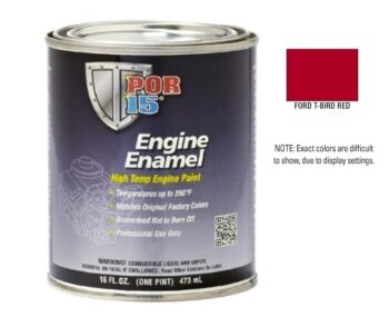 POR15 Classic Ford T Bird Red Engine Enamel Paint (473ml)-0