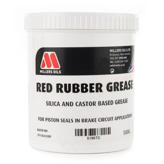 Millers red rubber grease for assembly of any components, which are in contact with rubber.