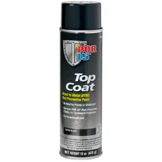 POR15 Top Coat Glossy Black Paint (BlackCote) Aerosol (368g )