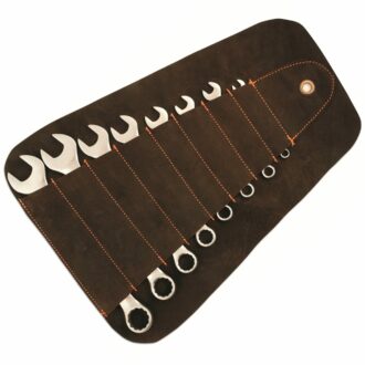 Gunson Whitworth Spanner Set in oiled leather tool roll 8 piece