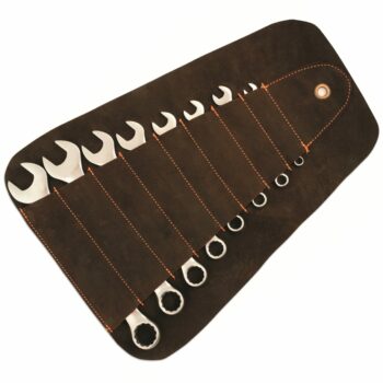 Gunson Whitworth Spanner Set in oiled leather tool roll 8 piece