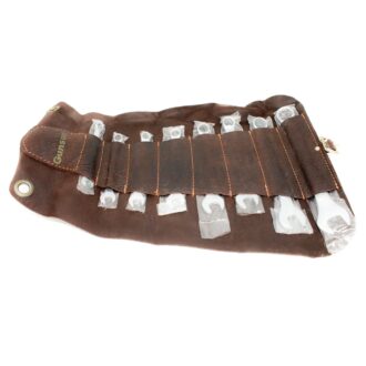 Gunson Metric Combination Spanner Set In Oiled Leather Tool Roll