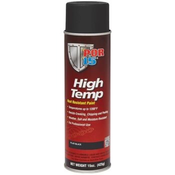 POR15 High Temp Flat Black Heat Resistant Paint (Black Velvet) US Quart (946ml)