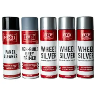 Alloy Wheel Silver Paint Aerosols Kit (Paint, Primer and Cleaner)
