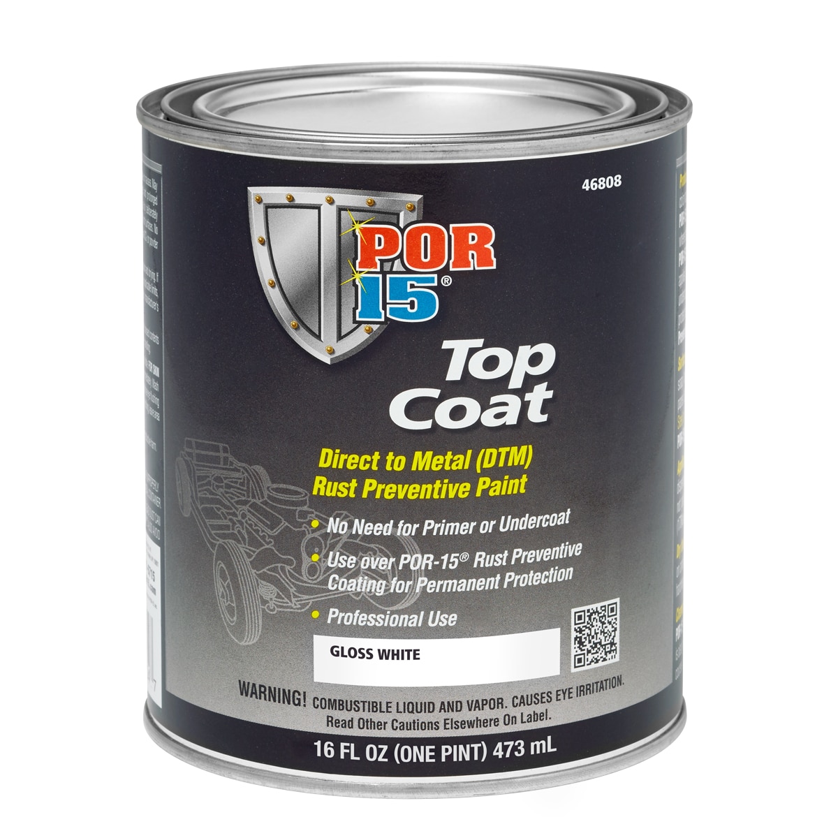 POR15 Top Coat Gloss White 473ml (US Pint)