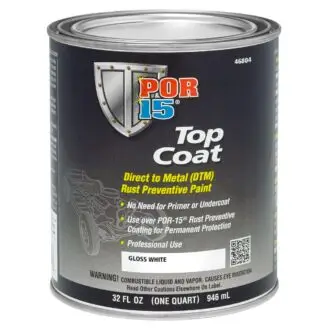 POR15 Top Coat Gloss White 946ml (US Quart)