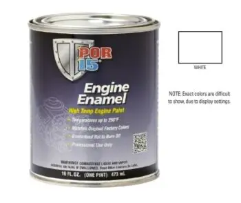POR15 White Engine Enamel Paint (473ml)-0
