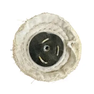 White Stitched Polishing Mop - 3"