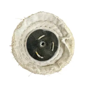 White Stitched Polishing Mop - 3"
