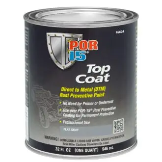 POR-15 Top Coat Flat Gray Colour 946ml (US Quart)