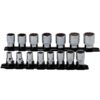 USAG 15 Piece Metric Bihexagonal Socket - Set 3/8" Drive