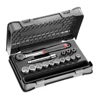 USAG 15 Piece Metric Socket & Ratchet Set - 1/2" Drive