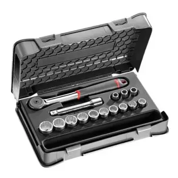 USAG 15 Piece Metric Socket & Ratchet Set - 1/2" Drive