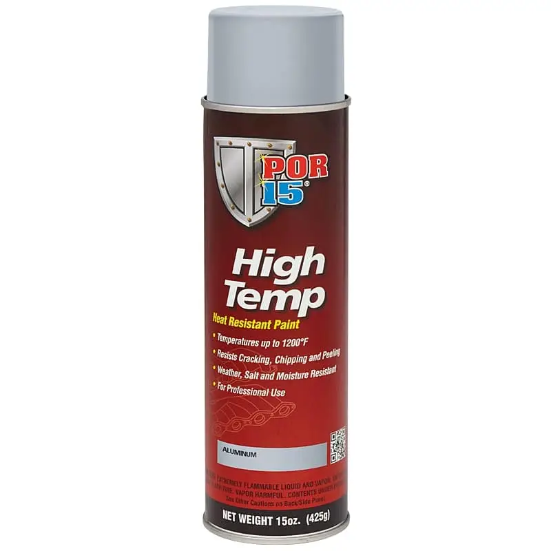 POR15 High Temp Aluminium Heat Resistant Paint (POR-20 Aluminium) Aerosol (15oz)