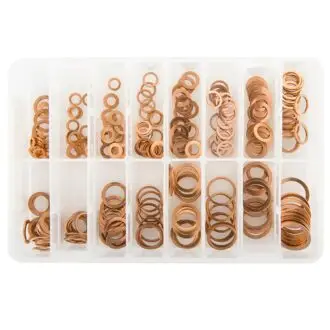 Metric Copper Sealing Washers (250 Pieces)