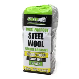 STEEL WOOL - Grade #000 Extra Fine Abrasive - 12 Pack