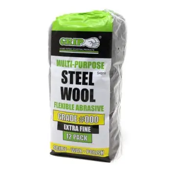STEEL WOOL - Grade #000 Extra Fine Abrasive - 12 Pack