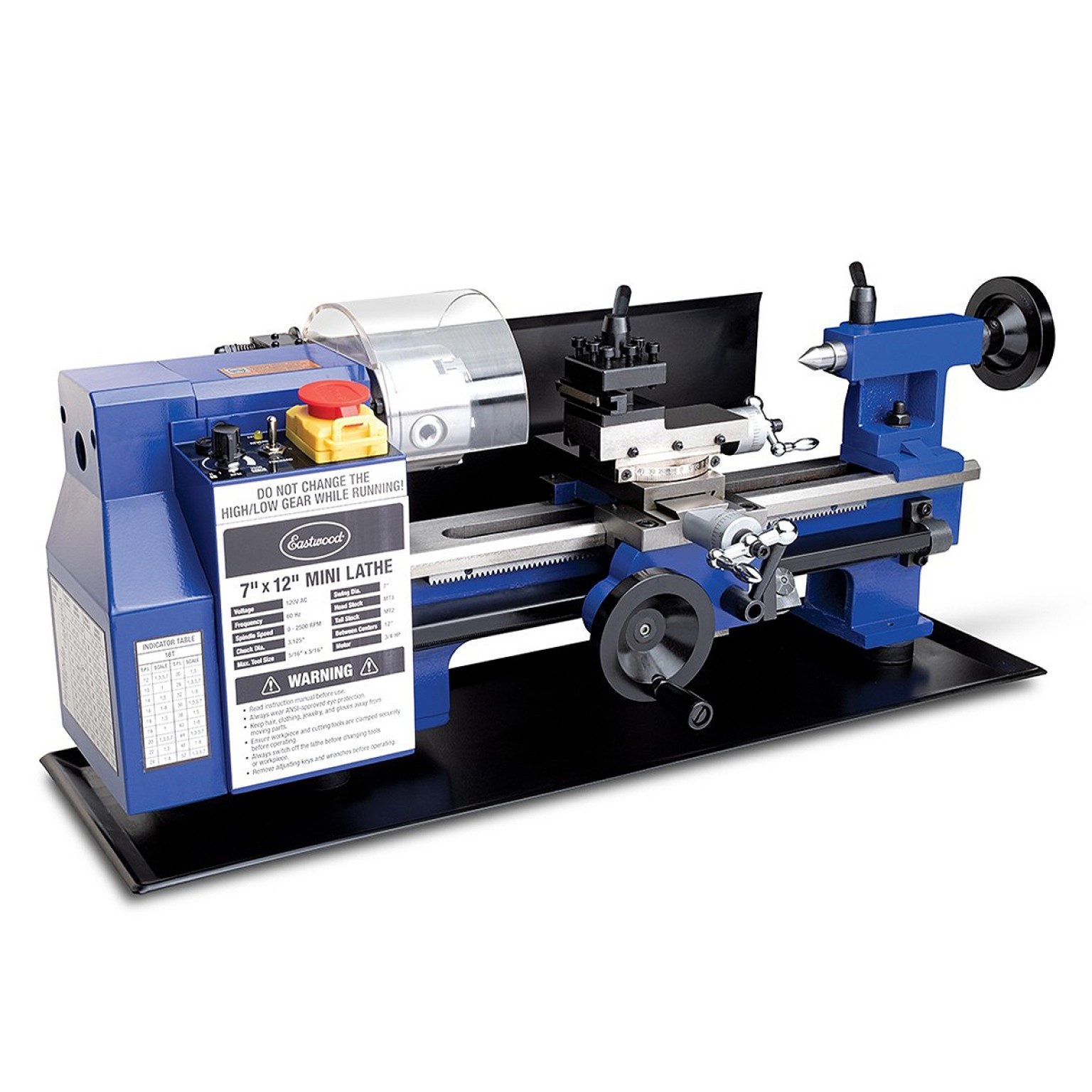 Eastwood Benchtop Mini Metal Lathe 7" x 12" Frost Auto Restoration