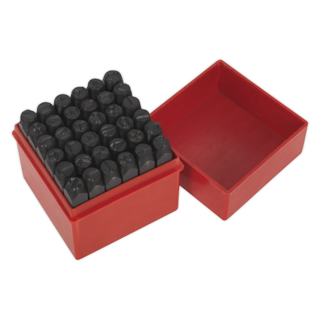 Letter & Number Punch Set 36pc 8mm Frost Auto Restoration Techniques