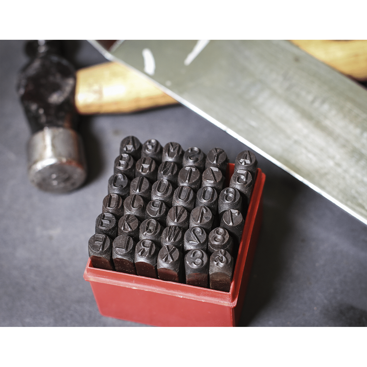 Letter & Number Punch Set 36pc 8mm Frost Auto Restoration Techniques