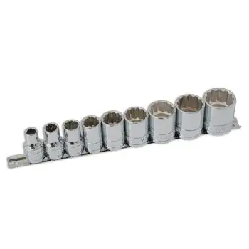WHITWORTH - Socket Set 1/2"D (9pc)