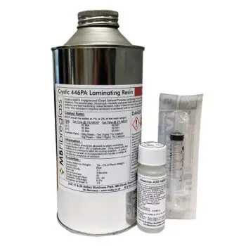 Crystic 2-446 PA Unpigmented (Clear) Laminating Resin - 1kg - Includes Catalyst & Syringe