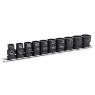 1/2" SAE Shallow 10 Piece Impact Socket Set