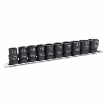 1/2" Metric Shallow 10 Piece Impact Socket Set