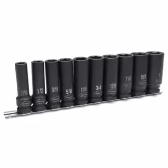 1/2" SAE Deep 10 Piece Impact Socket Set