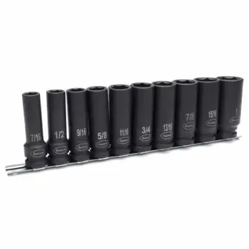 1/2" SAE Deep 10 Piece Impact Socket Set