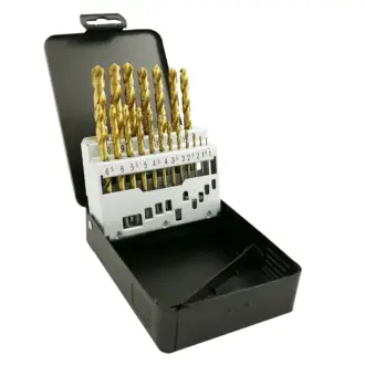 HSS Titanium Drill Bit Set 19 Piece