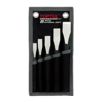 TOPTUL 5pcs Shank Flat Chisel Set