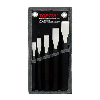 TOPTUL 5pcs Shank Flat Chisel Set
