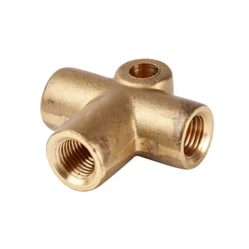 BRASS 7/16" x 24 ( 3- WAY) CONNECTOR UNF