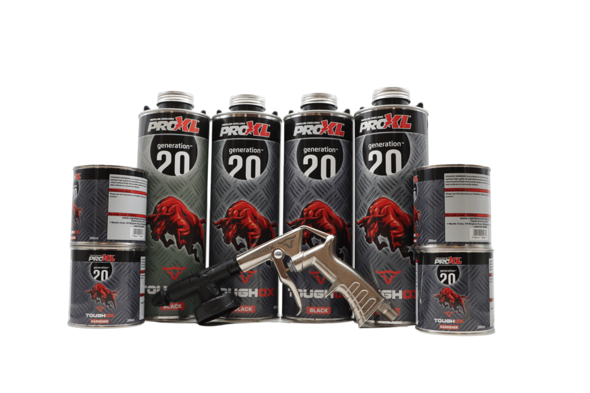 Truck Bed Liner Black Kit (4 x 1lt) with application gun Frost Auto