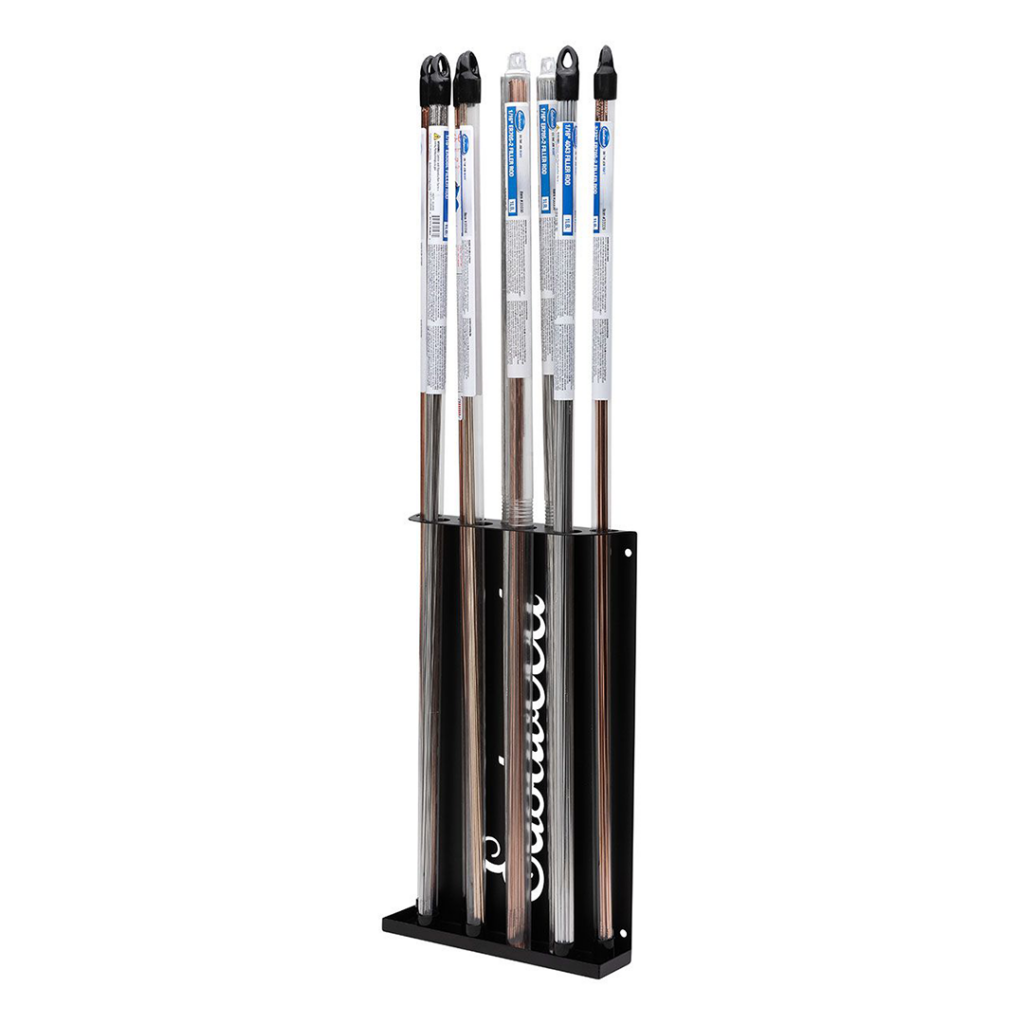DoubleFill 8-Slot TIG Welding Rod Holder – Wall Mount Storage Rack With 2.15" Holes, Supports 40 Lbs
