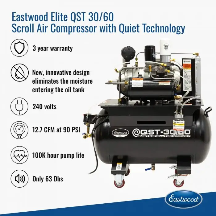 Eastwood Elite QST 30/60 Scroll Air Compressor with Quiet Technology - Image 2