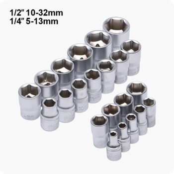 1/2" & 1/4" Dr. Socket Set (77 Piece)